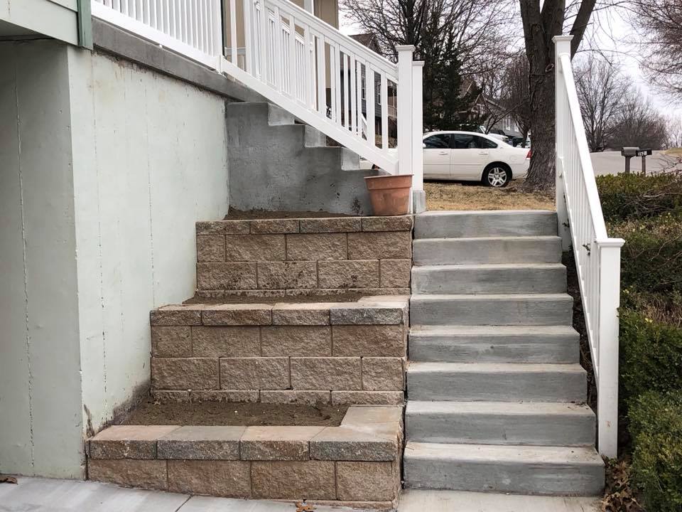 Steps and planter boxes